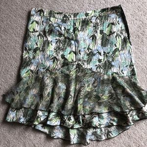 Fray Silk Skirt, Size 4